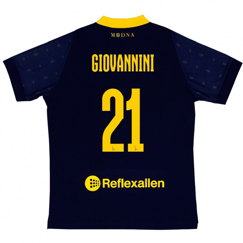Danxen Mulher Camisola Romeo Giovannini #21 Marinho Amarelo Alternativa 2025/26 Camisa