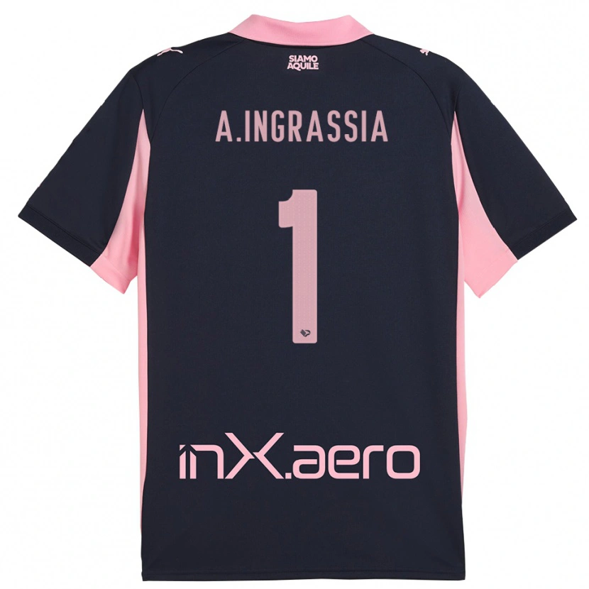 Danxen Mulher Camisola Antonio Ingrassia #1 Marinho Rosa Alternativa 2025/26 Camisa