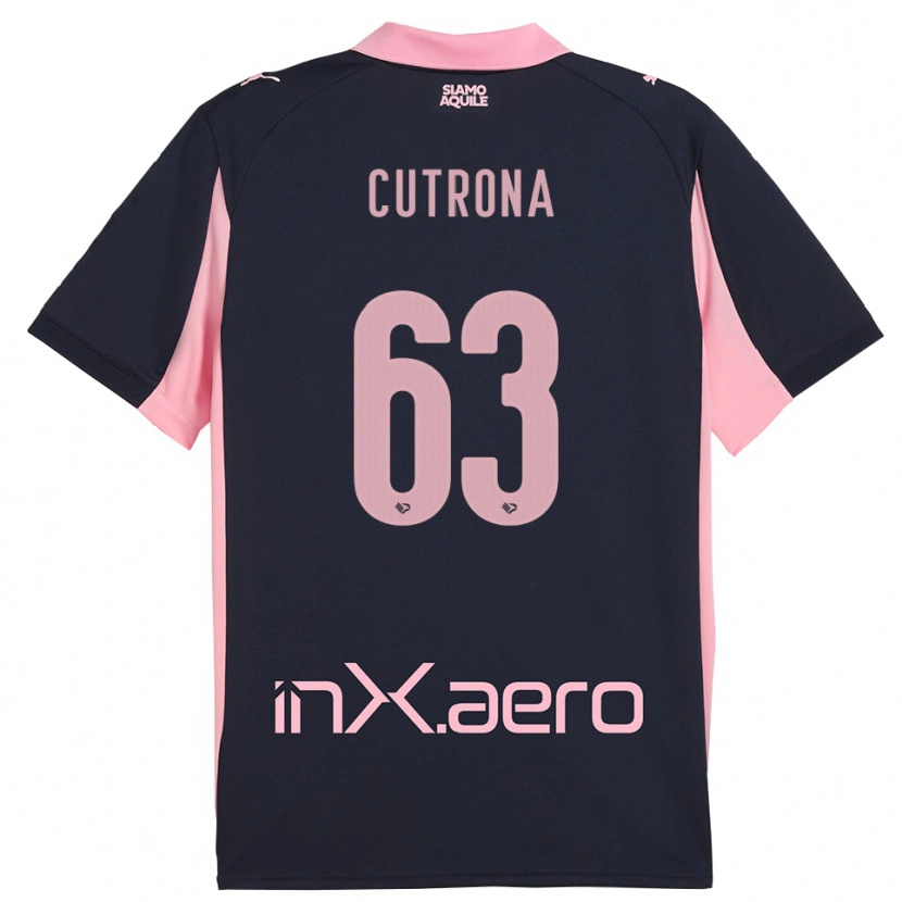 Danxen Mulher Camisola Francesco Cutrona #63 Marinho Rosa Alternativa 2025/26 Camisa