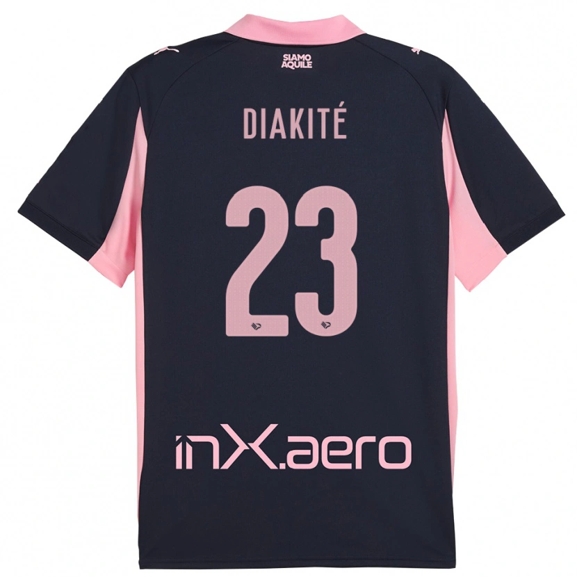Danxen Mulher Camisola Salim Diakité #23 Marinho Rosa Alternativa 2025/26 Camisa