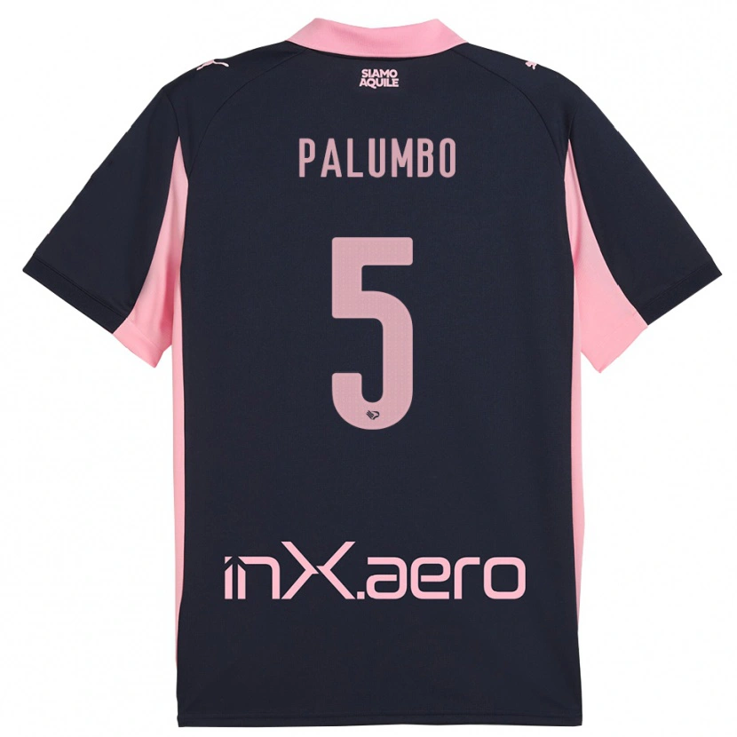 Danxen Mulher Camisola Antonio Palumbo #5 Marinho Rosa Alternativa 2025/26 Camisa