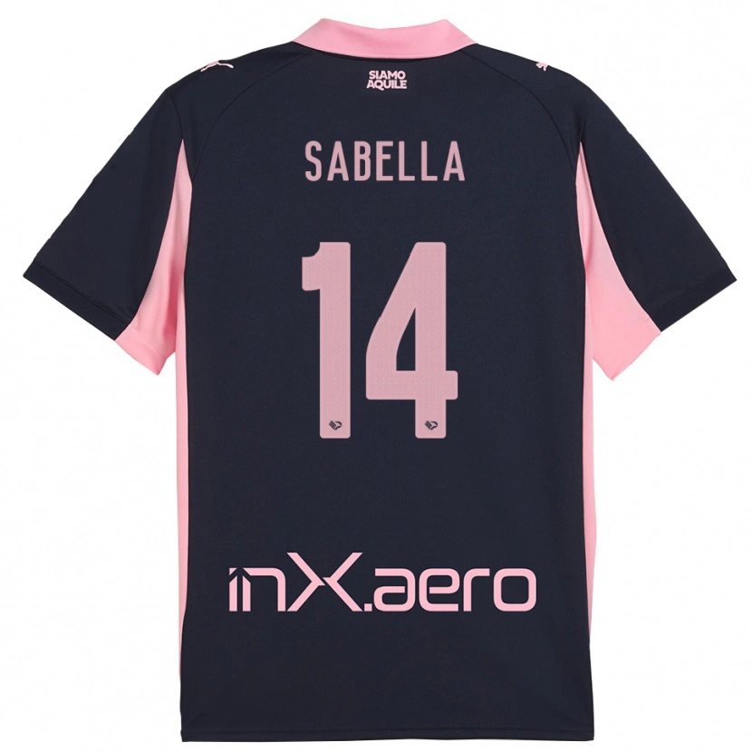 Danxen Mulher Camisola Alberto Sabella #14 Marinho Rosa Alternativa 2025/26 Camisa