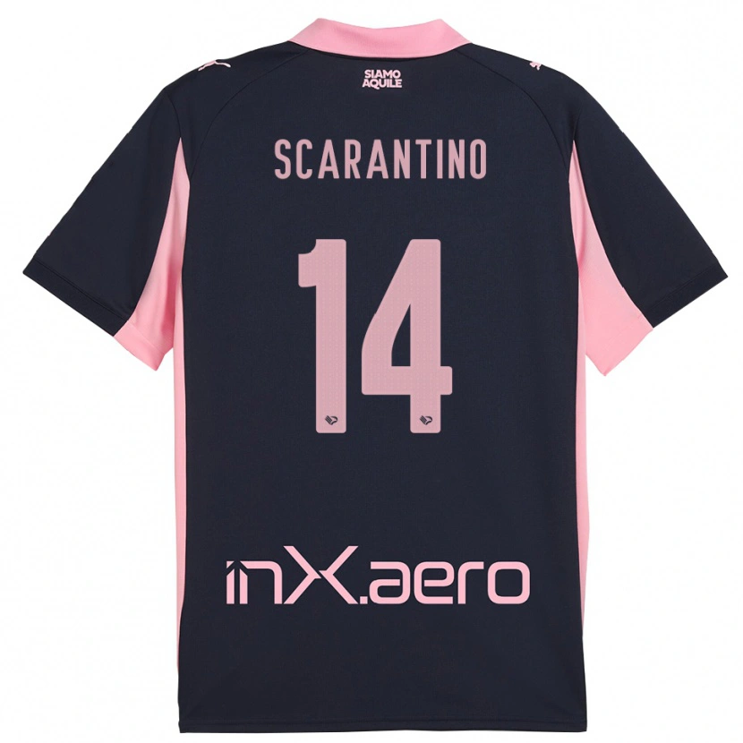 Danxen Mulher Camisola Giorgio Scarantino #14 Marinho Rosa Alternativa 2025/26 Camisa