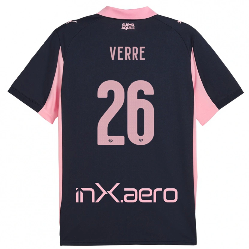 Danxen Mulher Camisola Valerio Verre #26 Marinho Rosa Alternativa 2025/26 Camisa