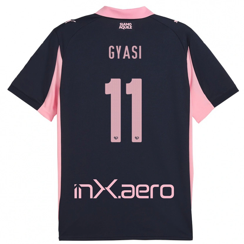 Danxen Mulher Camisola Emmanuel Gyasi #11 Marinho Rosa Alternativa 2025/26 Camisa