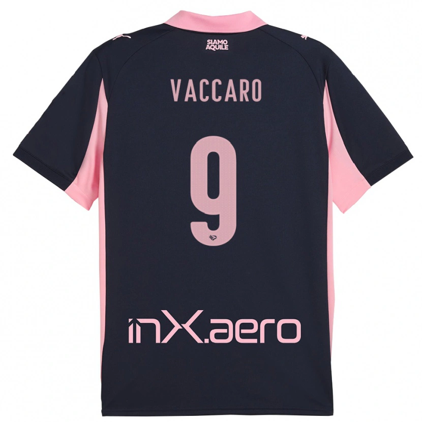 Danxen Mulher Camisola Christian Vaccaro #9 Marinho Rosa Alternativa 2025/26 Camisa