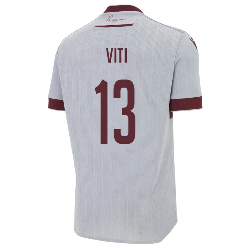 Danxen Mulher Camisola Jacopo Viti #13 Borgonha Branco Alternativa 2025/26 Camisa