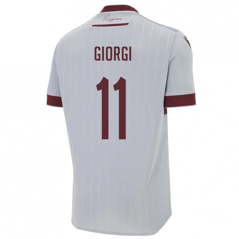 Danxen Mulher Camisola Davide Giorgi #11 Borgonha Branco Alternativa 2025/26 Camisa