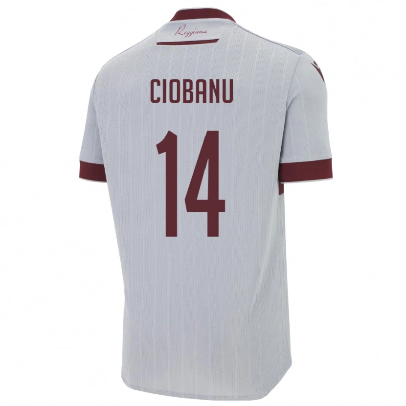 Danxen Mulher Camisola Erick Ciobanu #14 Borgonha Branco Alternativa 2025/26 Camisa