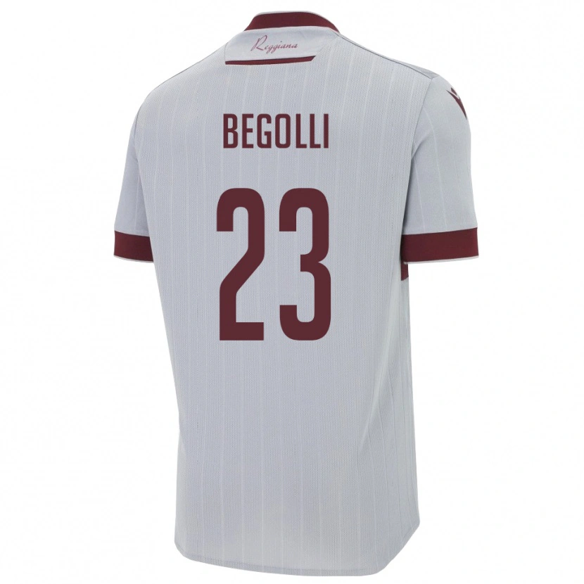 Danxen Mulher Camisola Leo Begolli #23 Borgonha Branco Alternativa 2025/26 Camisa