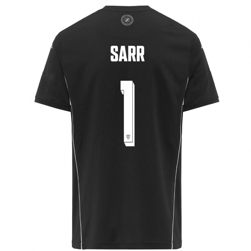 Danxen Mulher Camisola Mouhamadou Sarr #1 Preto Branco Alternativa 2025/26 Camisa