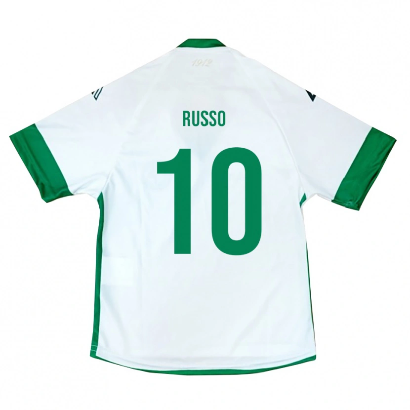 Danxen Mulher Camisola Raffaele Russo #10 Branco Verde Azul Alternativa 2025/26 Camisa