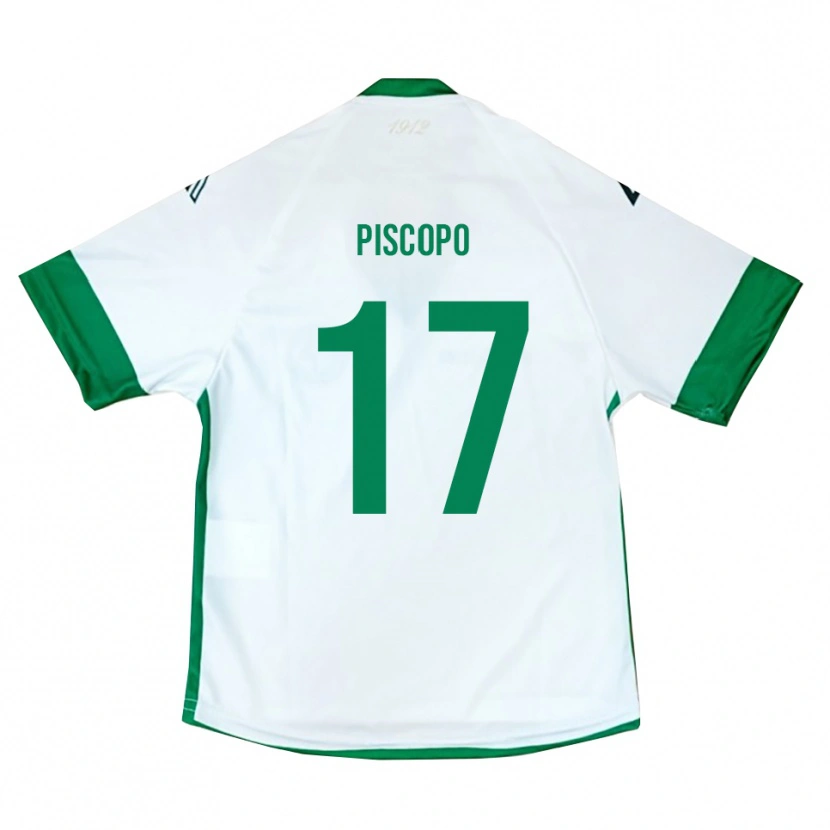 Danxen Mulher Camisola Francesco Piscopo #17 Branco Verde Azul Alternativa 2025/26 Camisa