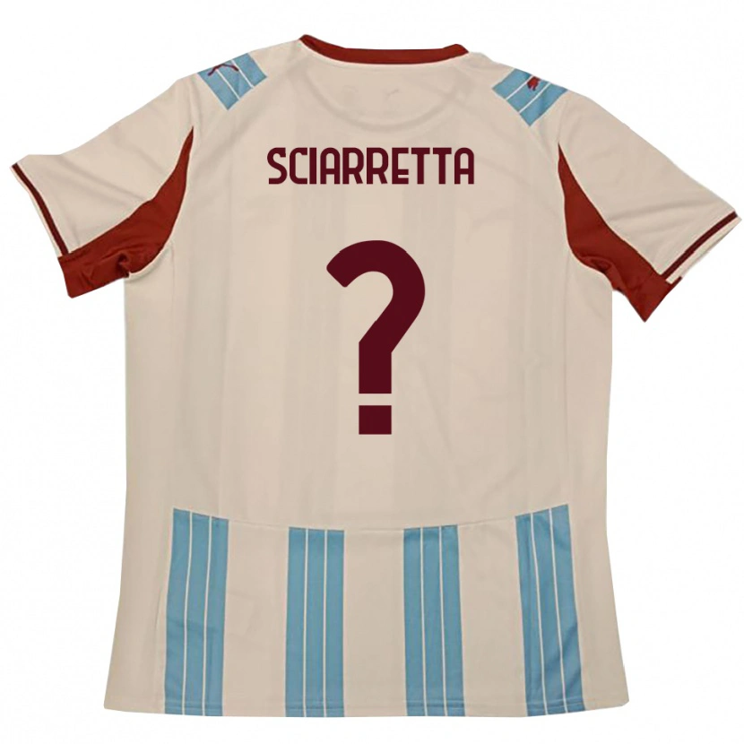 Danxen Mulher Camisola Sebastiano Sciarretta #0 Azul Celeste Branco Alternativa 2025/26 Camisa