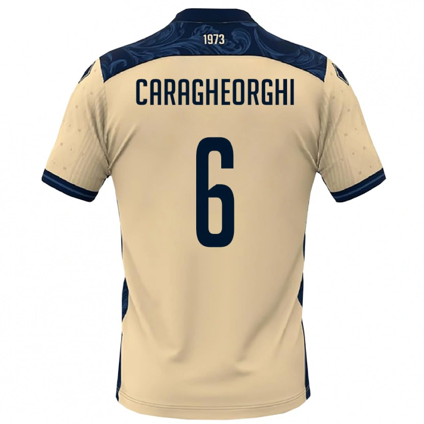 Danxen Mulher Camisola Nichita Caragheorghi #6 Branco Marinho Alternativa 2025/26 Camisa