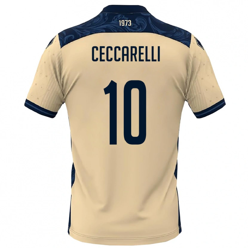 Danxen Mulher Camisola Andrea Ceccarelli #10 Branco Marinho Alternativa 2025/26 Camisa