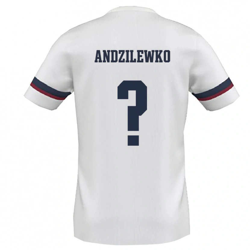 Danxen Mulher Camisola Andzilewko #0 Branco Vermelho Alternativa 2025/26 Camisa