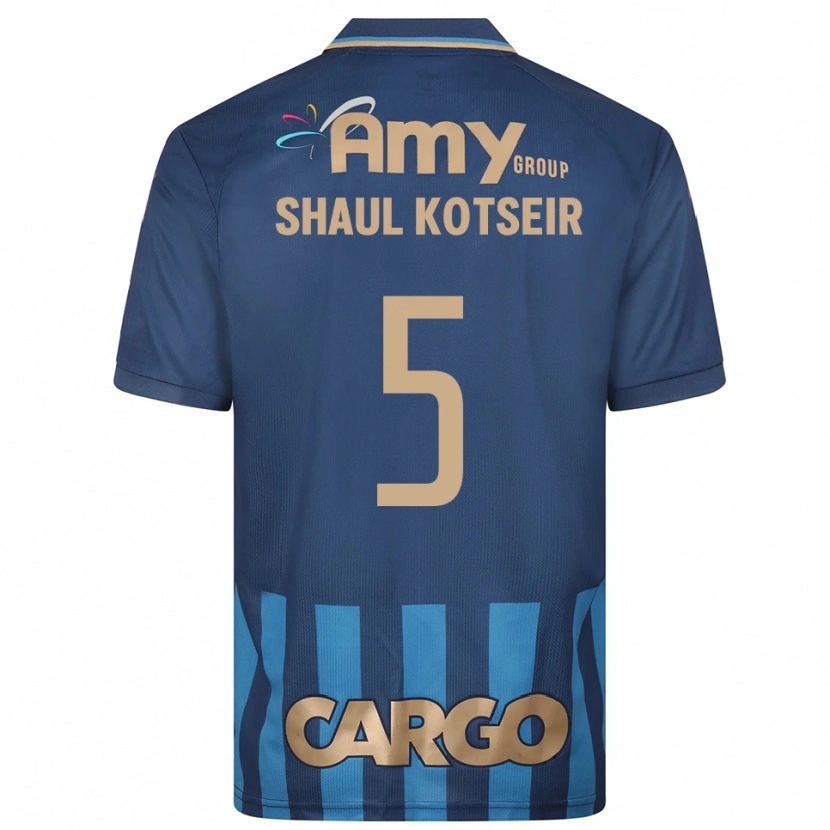Danxen Mulher Camisola Yonathan Shaul Kotseir #5 Azul Marinho Alternativa 2025/26 Camisa