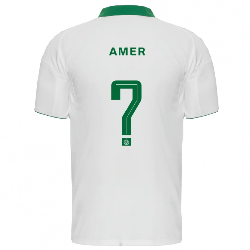 Danxen Mulher Camisola Mohamad Amer #0 Branco Verde Alternativa 2025/26 Camisa