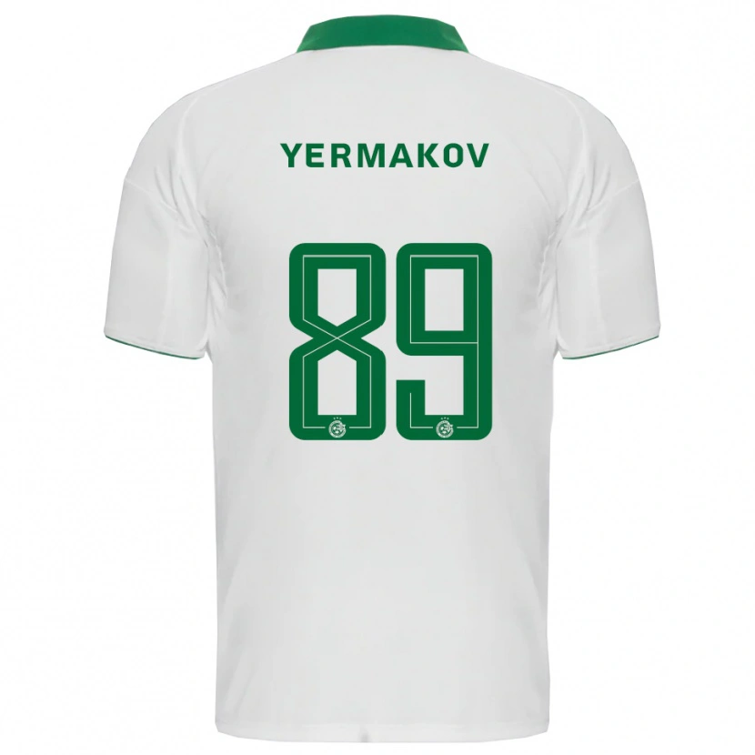 Danxen Mulher Camisola Georgiy Yermakov #89 Branco Verde Alternativa 2025/26 Camisa