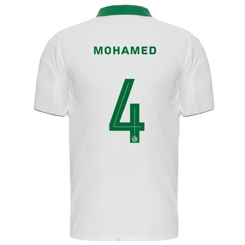 Danxen Mulher Camisola Ali Mohamed #4 Branco Verde Alternativa 2025/26 Camisa