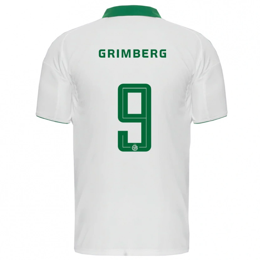 Danxen Mulher Camisola Adam Grimberg #9 Branco Verde Alternativa 2025/26 Camisa