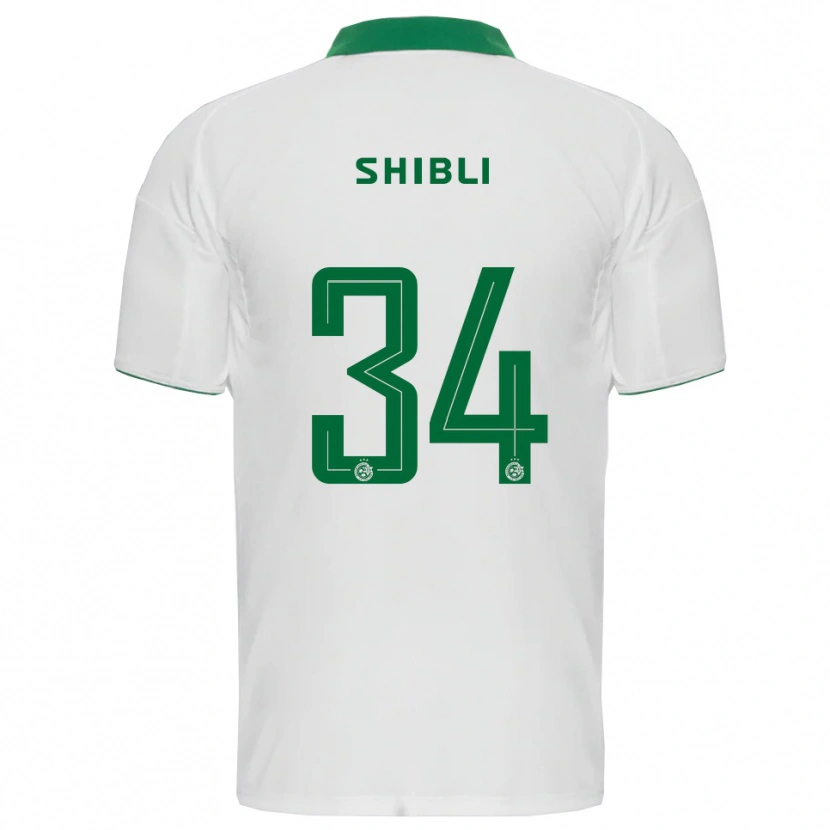Danxen Mulher Camisola Hamza Shibli #34 Branco Verde Alternativa 2025/26 Camisa