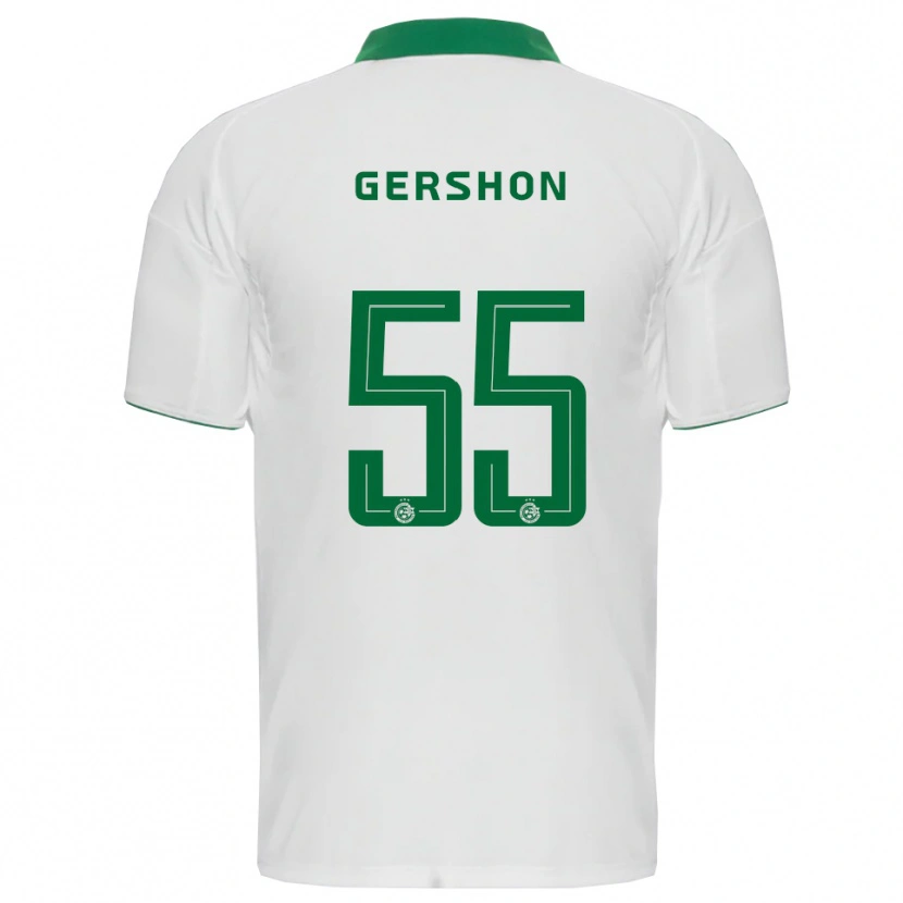 Danxen Mulher Camisola Rami Gershon #55 Branco Verde Alternativa 2025/26 Camisa