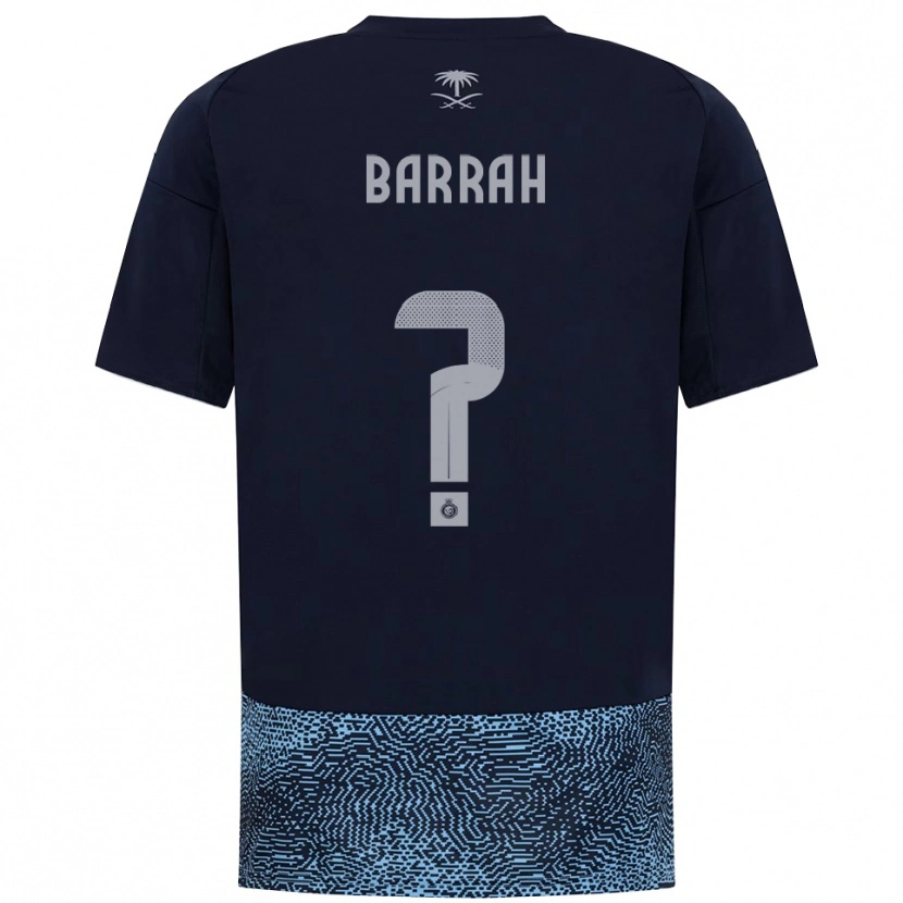 Danxen Mulher Camisola Muhannad Barrah #0 Marinho Azul Celeste Alternativa 2025/26 Camisa
