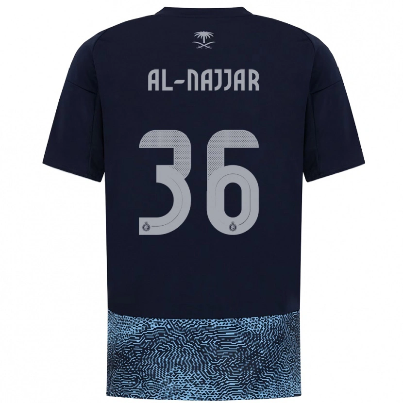 Danxen Mulher Camisola Raghed Al-Najjar #36 Marinho Azul Celeste Alternativa 2025/26 Camisa