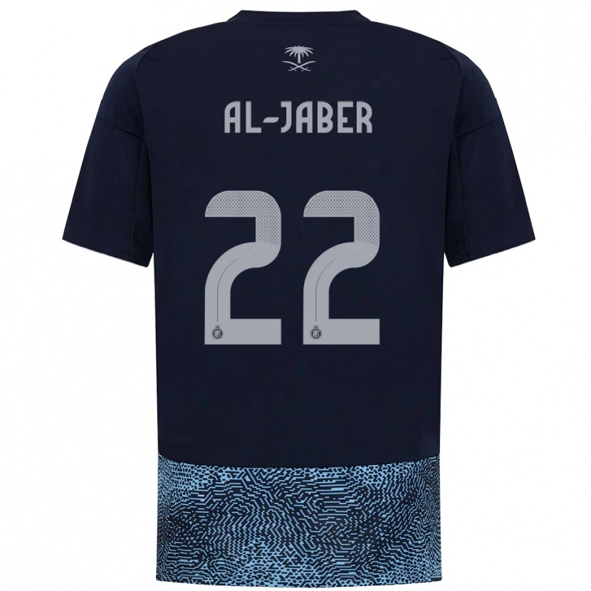 Danxen Mulher Camisola Abdulmalik Al-Jaber #22 Marinho Azul Celeste Alternativa 2025/26 Camisa