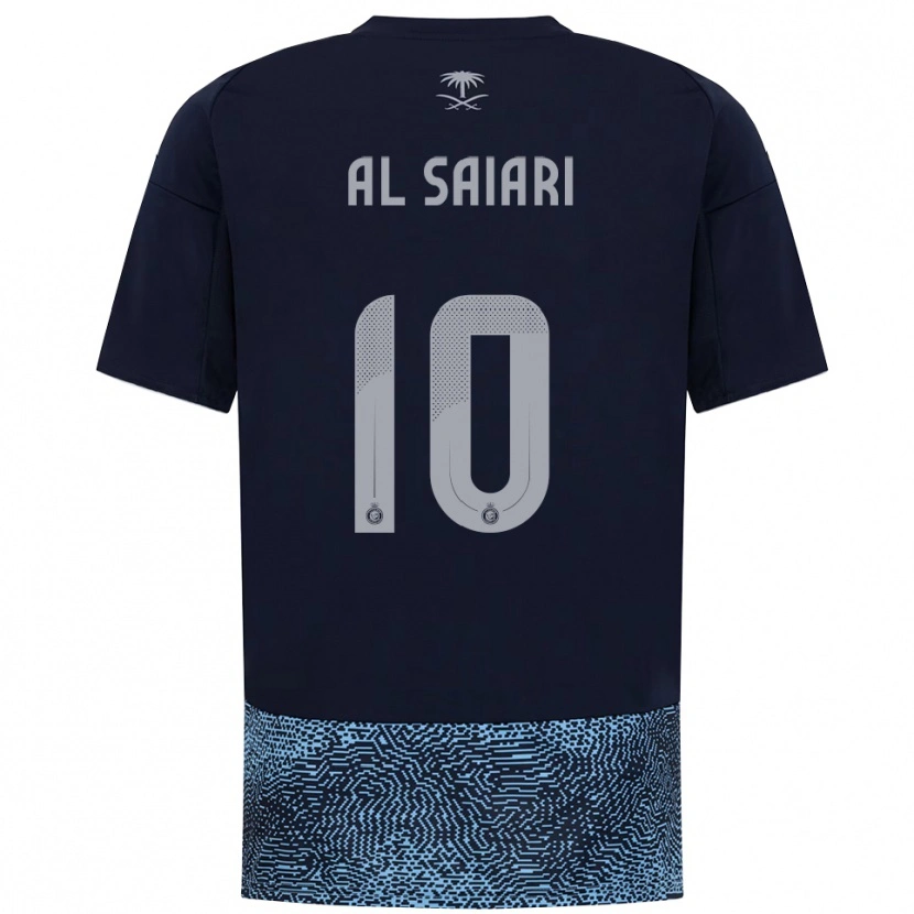 Danxen Mulher Camisola Mubarkh Al-Saiari #10 Marinho Azul Celeste Alternativa 2025/26 Camisa