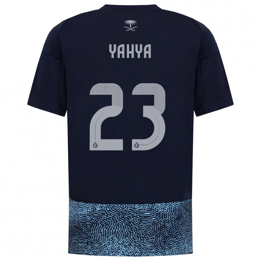 Danxen Mulher Camisola Ayman Yahya #23 Marinho Azul Celeste Alternativa 2025/26 Camisa