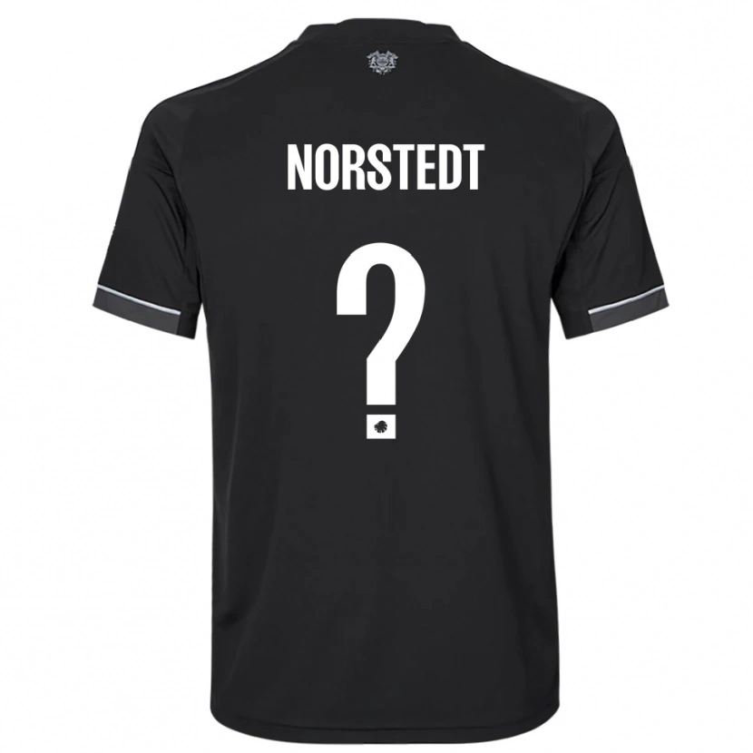 Danxen Mulher Camisola Liam Norstedt #0 Preto Branco Alternativa 2025/26 Camisa