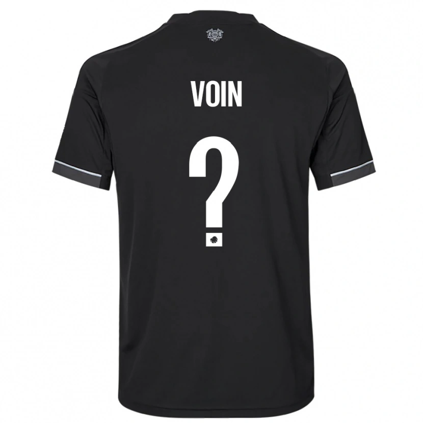 Danxen Mulher Camisola Simon Voin #0 Preto Branco Alternativa 2025/26 Camisa