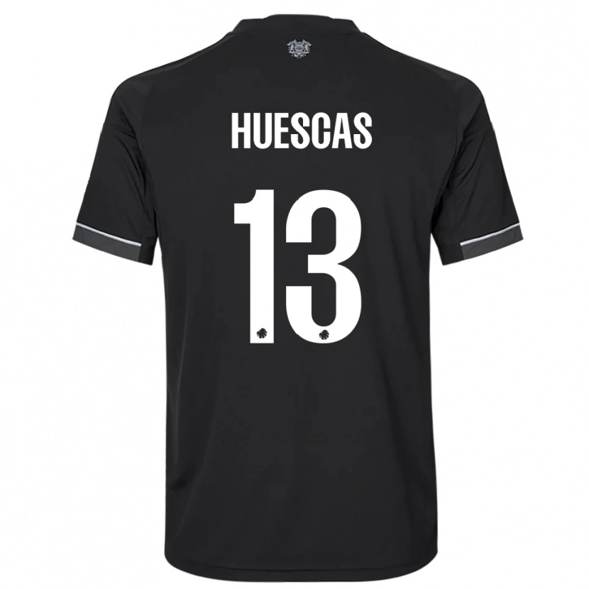 Danxen Mulher Camisola Rodrigo Huescas #13 Preto Branco Alternativa 2025/26 Camisa
