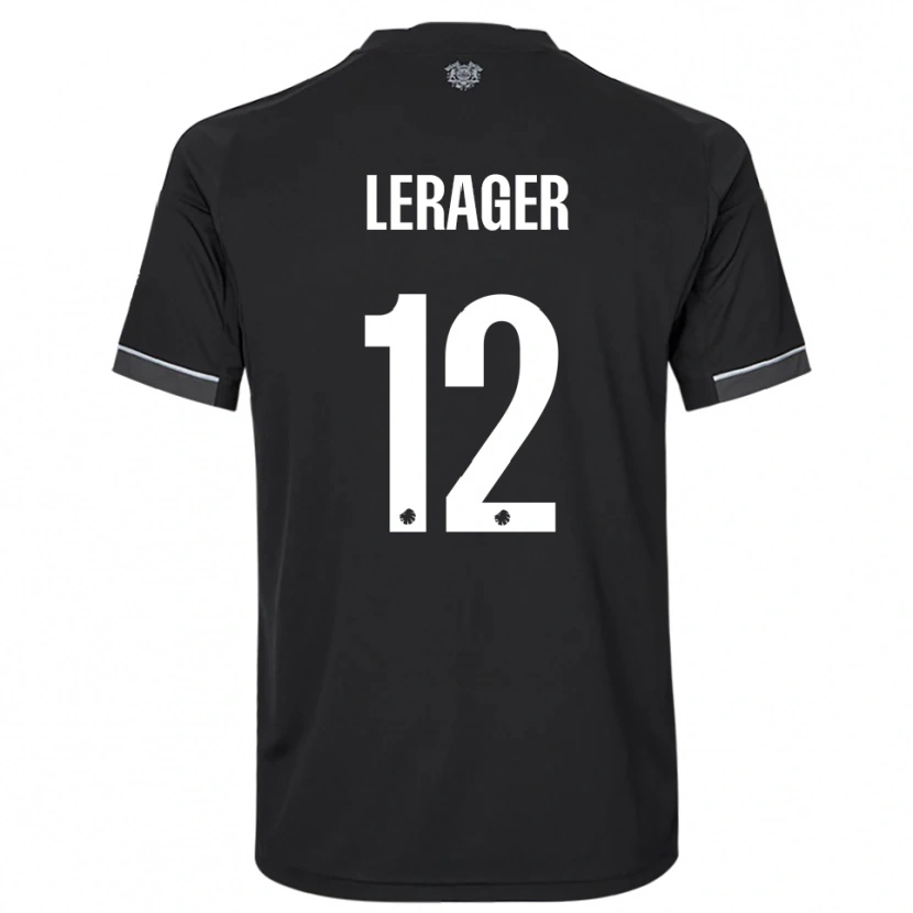 Danxen Mulher Camisola Lukas Lerager #12 Preto Branco Alternativa 2025/26 Camisa