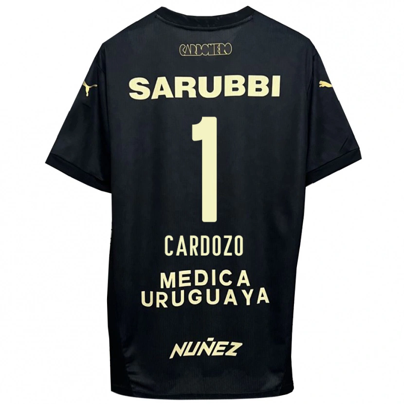 Danxen Mulher Camisola Thiago Cardozo #1 Preto Dourado Alternativa 2025/26 Camisa