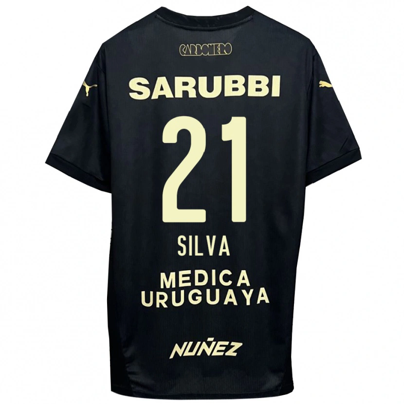 Danxen Mulher Camisola Gastón Silva #21 Preto Dourado Alternativa 2025/26 Camisa