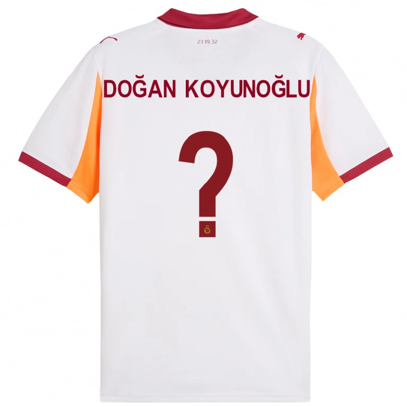 Danxen Mulher Camisola Arda Doğan Koyunoğlu #0 Branco Vermelho Alternativa 2025/26 Camisa