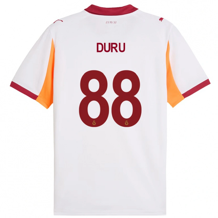 Danxen Mulher Camisola Mustafa Duru #88 Branco Vermelho Alternativa 2025/26 Camisa