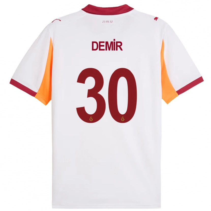 Danxen Mulher Camisola Yusuf Demir #30 Branco Vermelho Alternativa 2025/26 Camisa