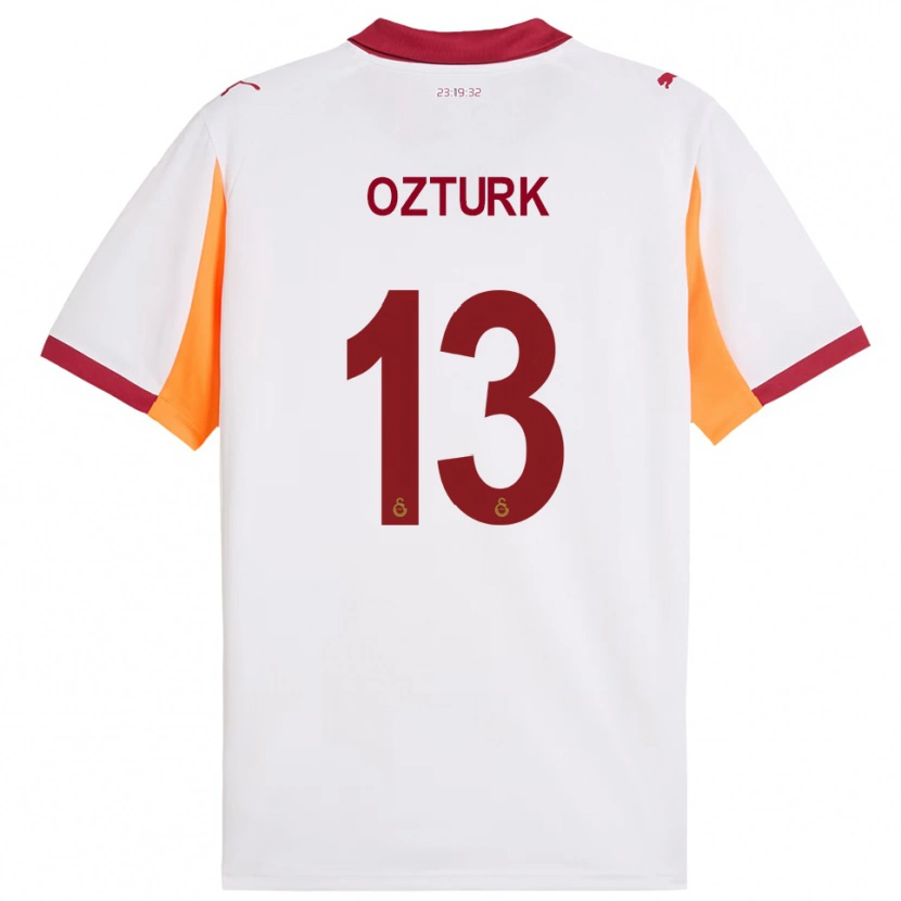Danxen Mulher Camisola Fatma Sare Öztürk #13 Branco Vermelho Alternativa 2025/26 Camisa