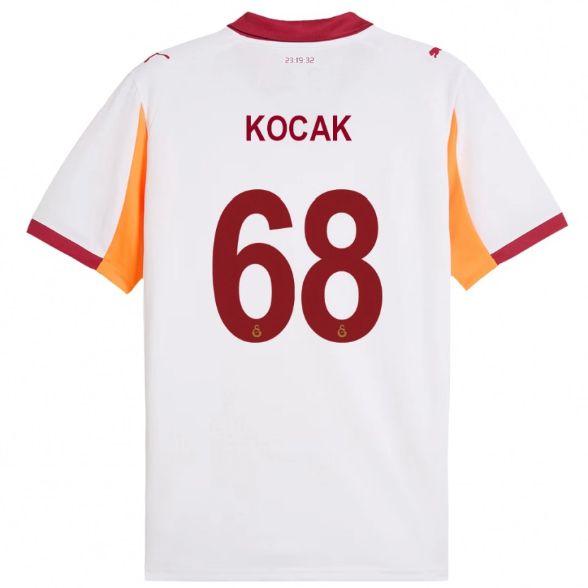 Danxen Mulher Camisola Furkan Koçak #68 Branco Vermelho Alternativa 2025/26 Camisa