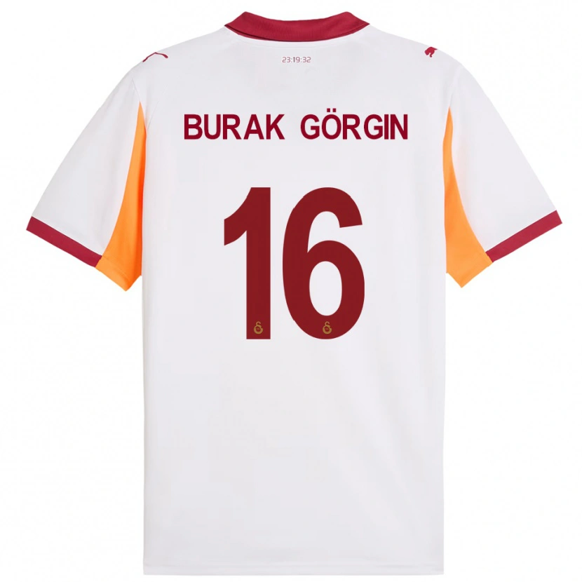 Danxen Mulher Camisola Muhammet Burak Görgin #16 Branco Vermelho Alternativa 2025/26 Camisa