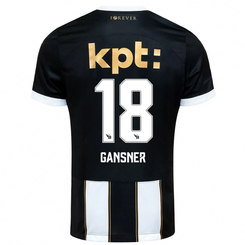 Danxen Mulher Camisola Jann Gansner #18 Preto Branco Alternativa 2025/26 Camisa