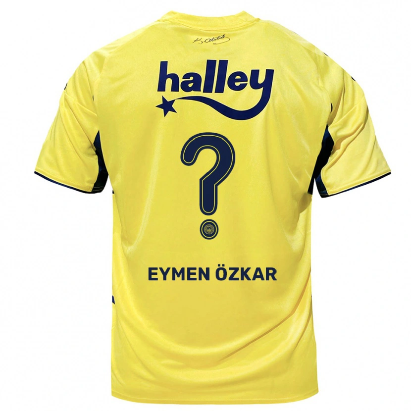 Danxen Mulher Camisola Ali Eymen Özkar #0 Amarelo Marinho Alternativa 2025/26 Camisa