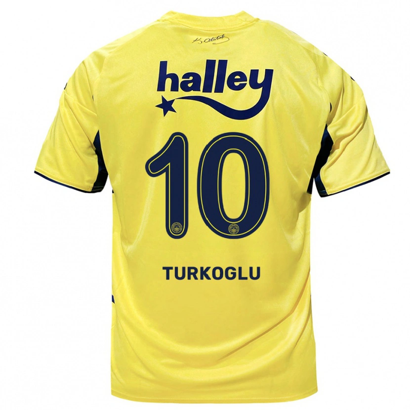 Danxen Mulher Camisola Ece Türkoğlu #10 Amarelo Marinho Alternativa 2025/26 Camisa