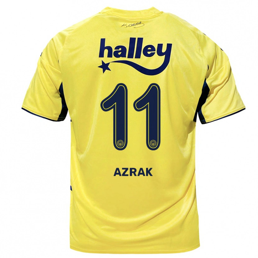 Danxen Mulher Camisola Yunus Azrak #11 Amarelo Marinho Alternativa 2025/26 Camisa