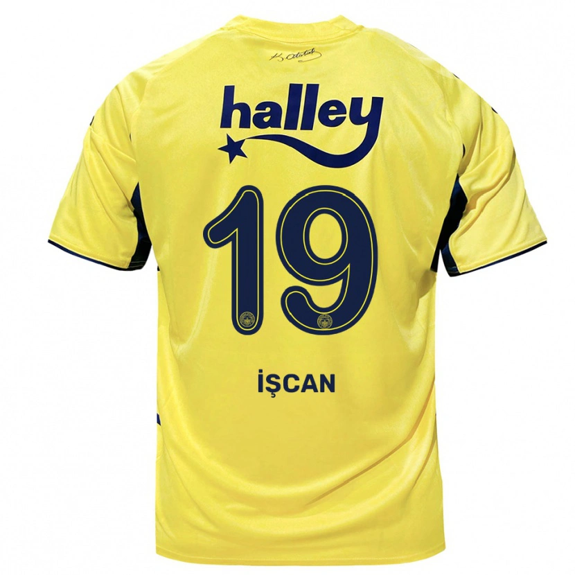 Danxen Mulher Camisola Berkay İşcan #19 Amarelo Marinho Alternativa 2025/26 Camisa